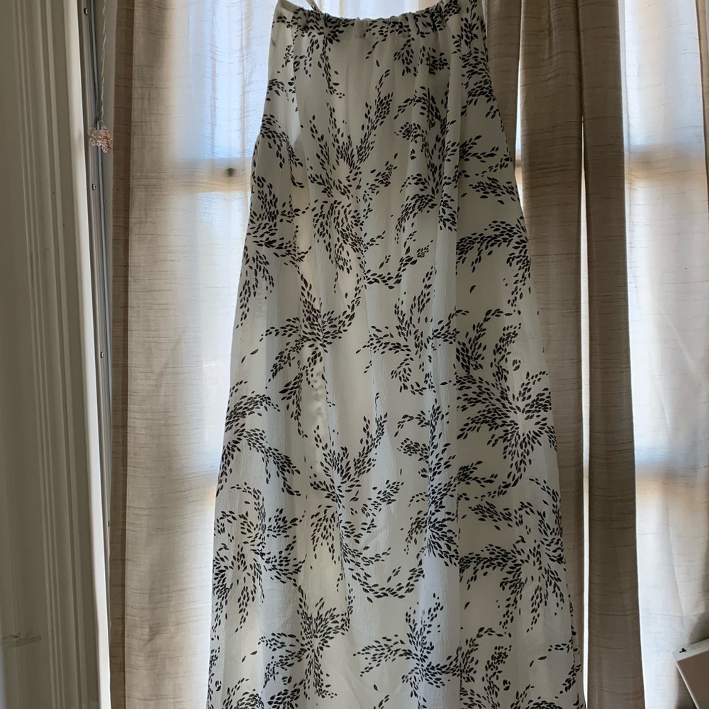 Maxi black floral print dress